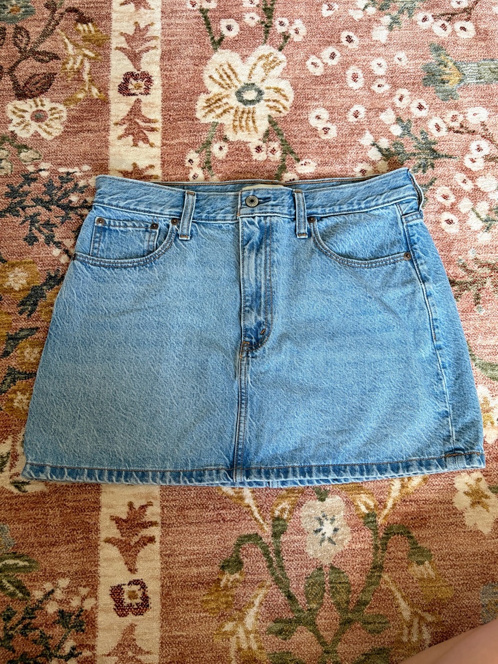 Abercrombie & Fitch Light Blue Denim Mini Skirt